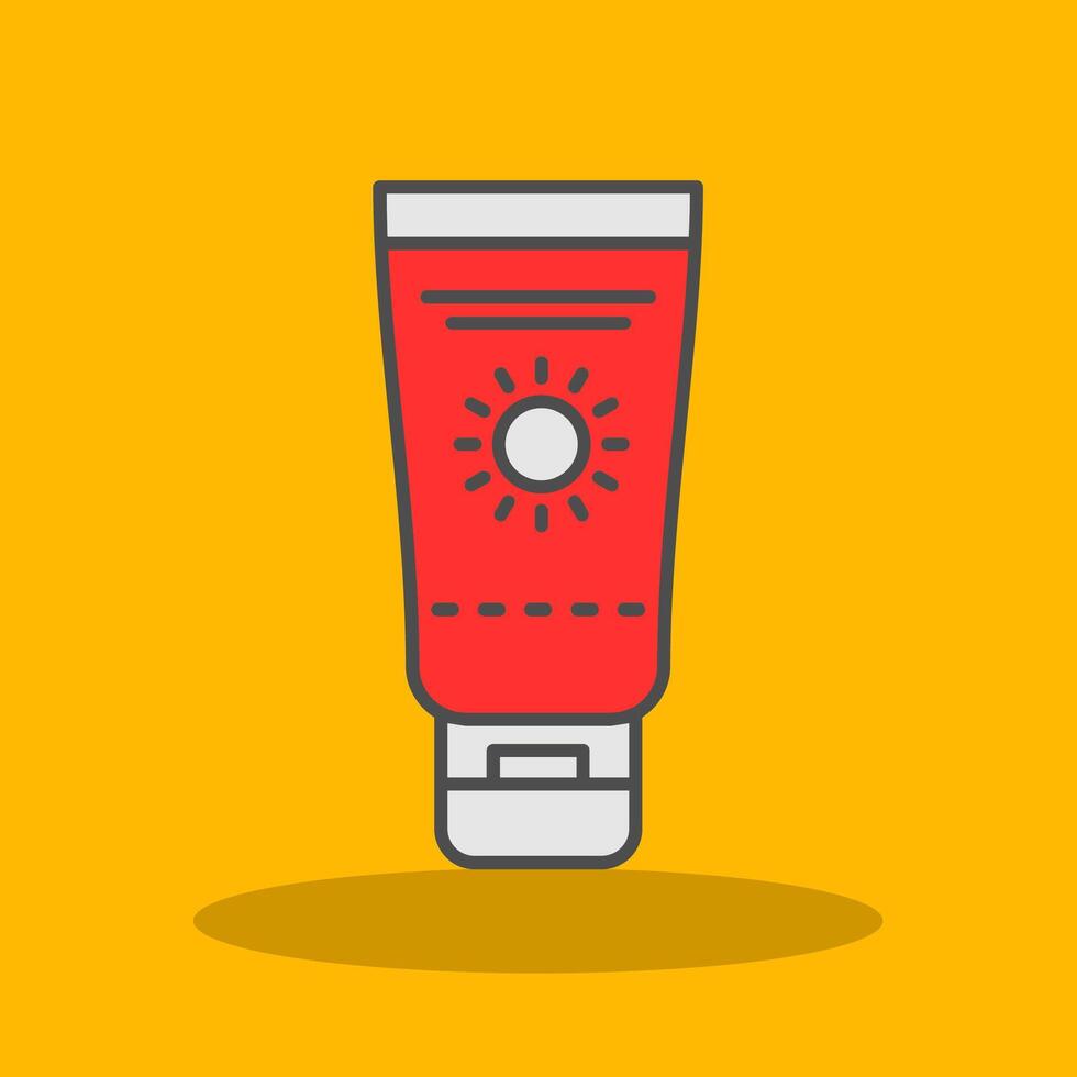 Sunscreen Filled Shadow Icon vector