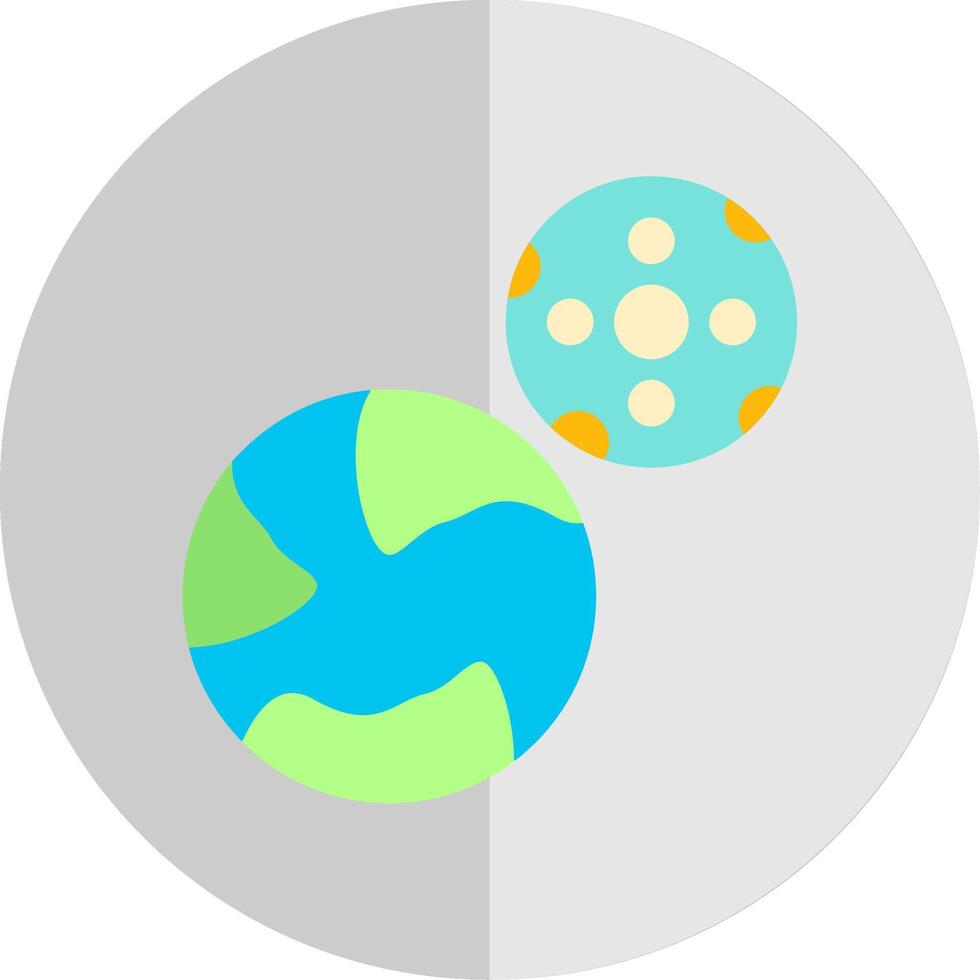 Planets Flat Scale Icon vector