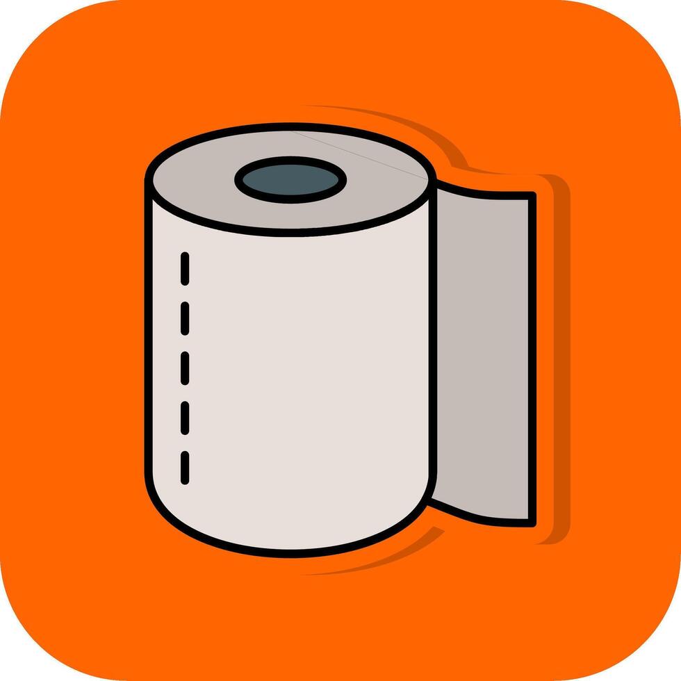 baño rodar lleno naranja antecedentes icono vector