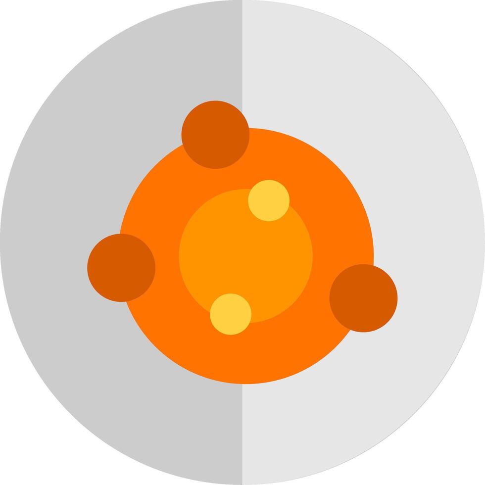 solar sistema plano escala icono vector