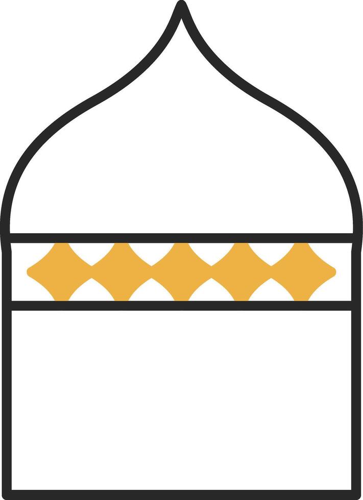 Islamic Architecture Skined Filled Icon vector