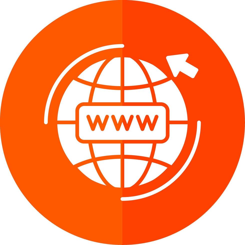 Website Glyph Red Circle Icon vector