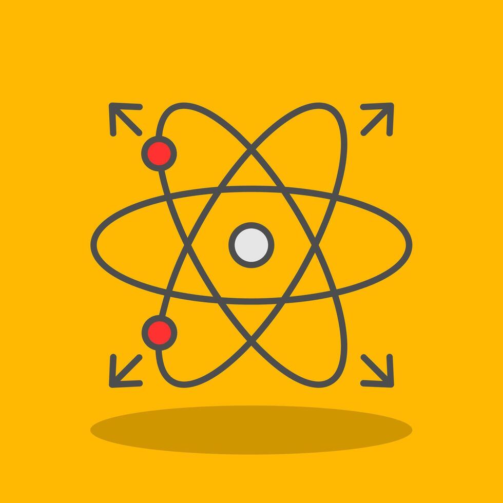 Atom Filled Shadow Icon vector
