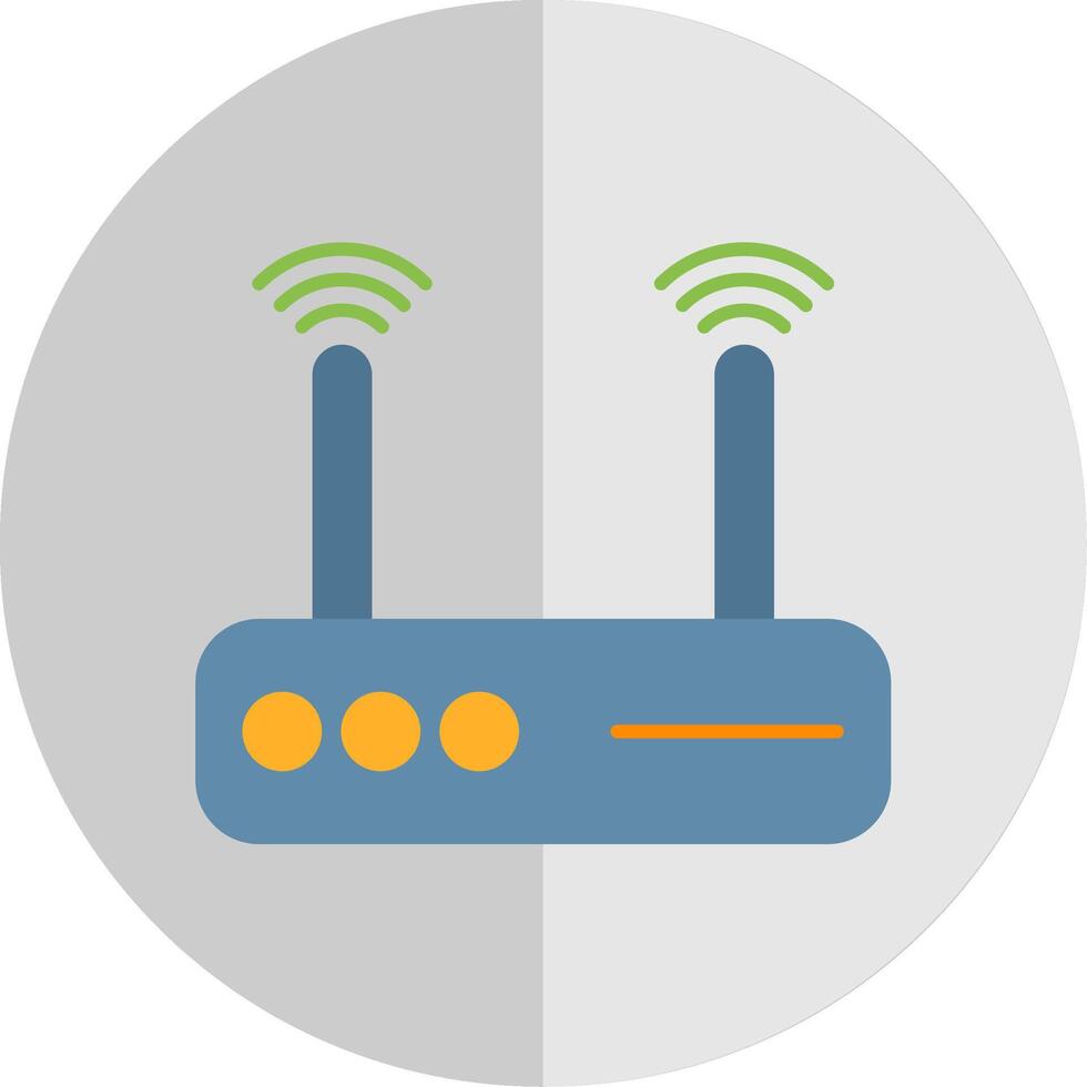 Modem Flat Scale Icon vector