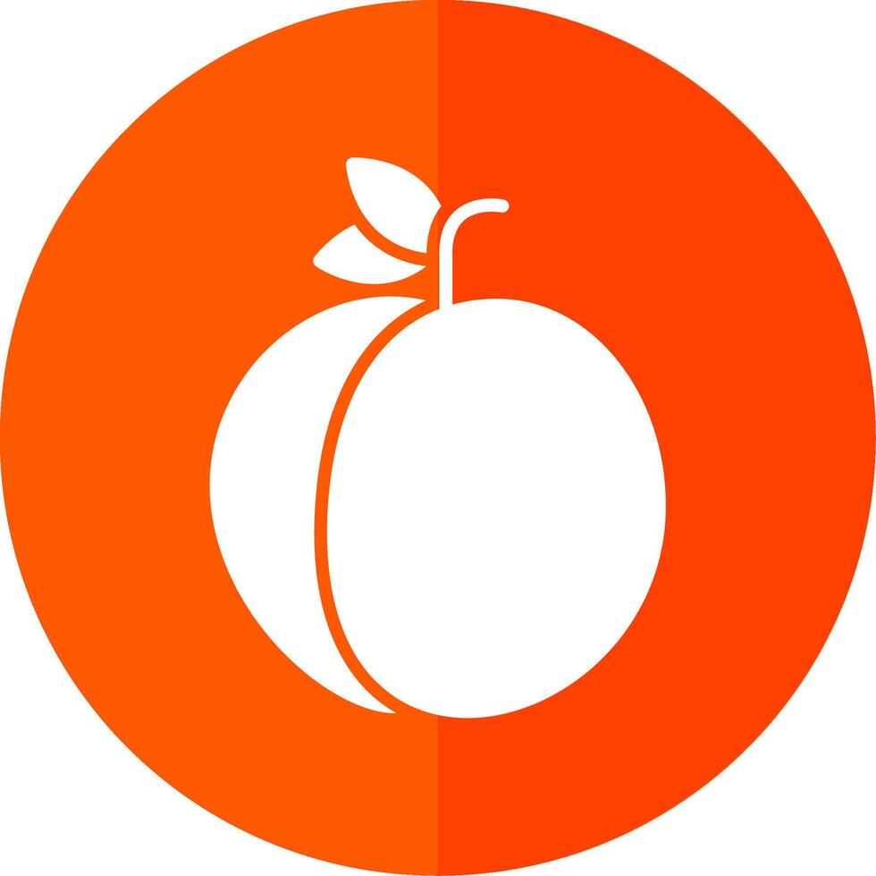 Peach Glyph Red Circle Icon vector