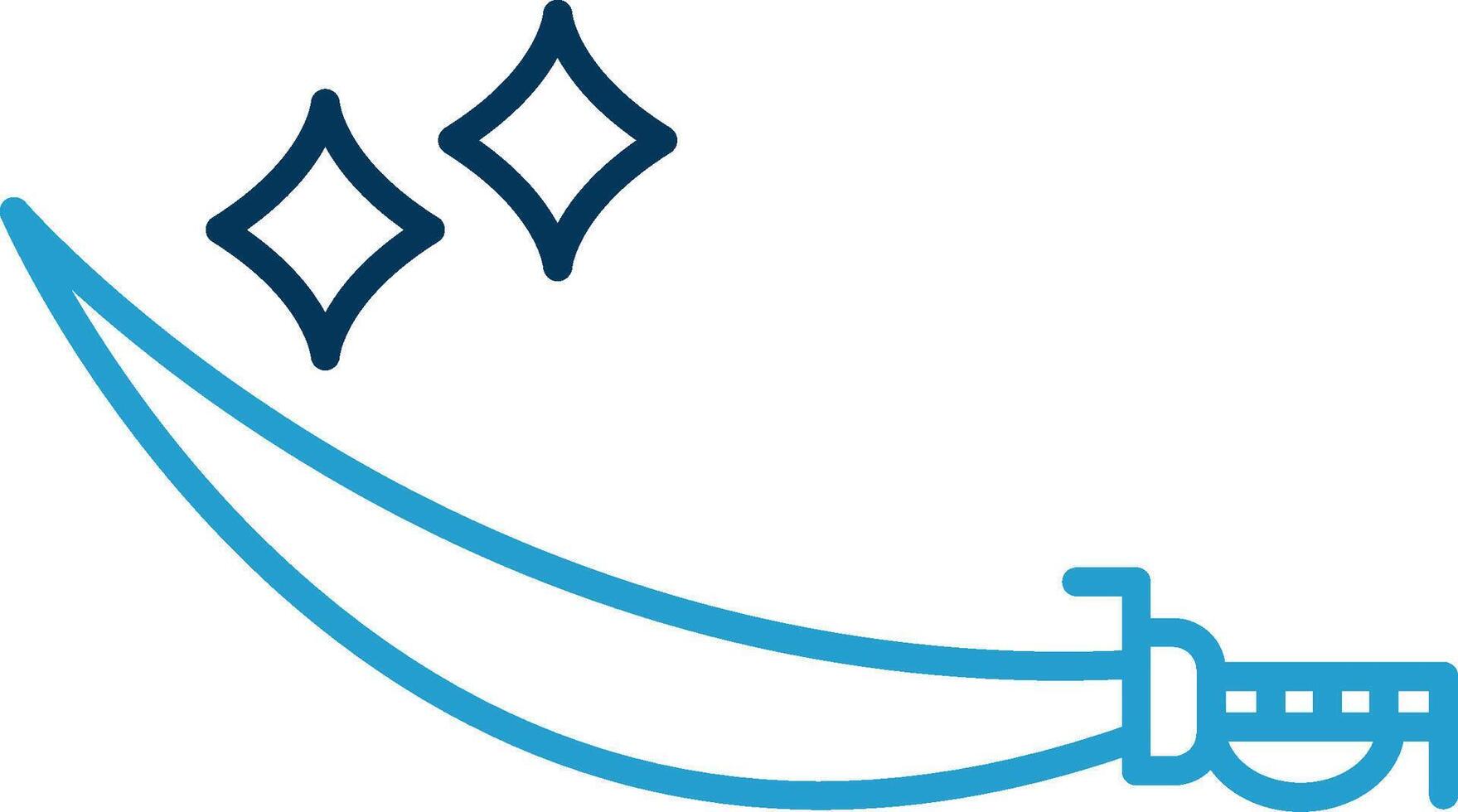 Sword Line Blue Two Color Icon vector
