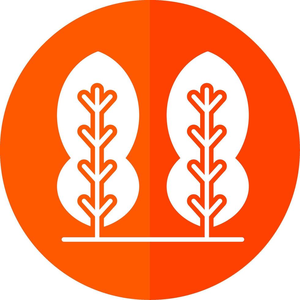 Kaffir Lime Glyph Red Circle Icon vector