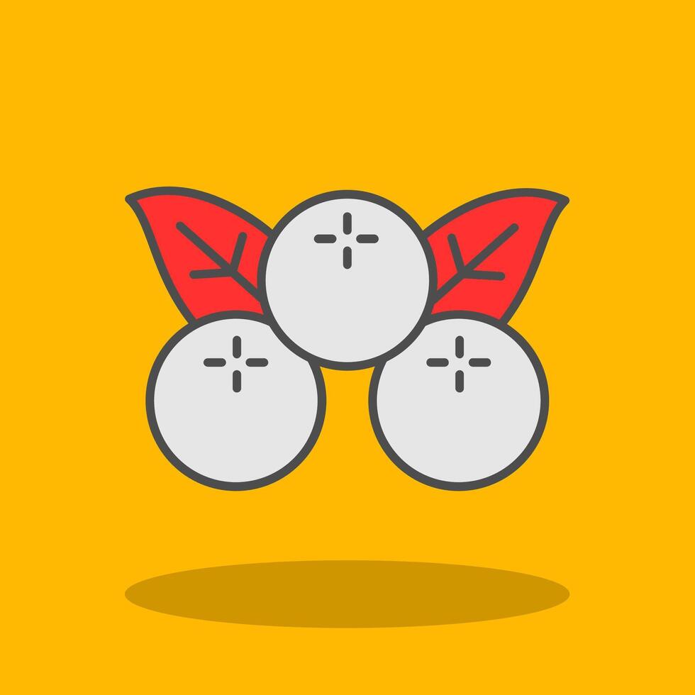 Berries Filled Shadow Icon vector