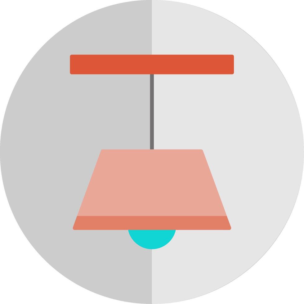 Ceiling Lamp Flat Scale Icon vector