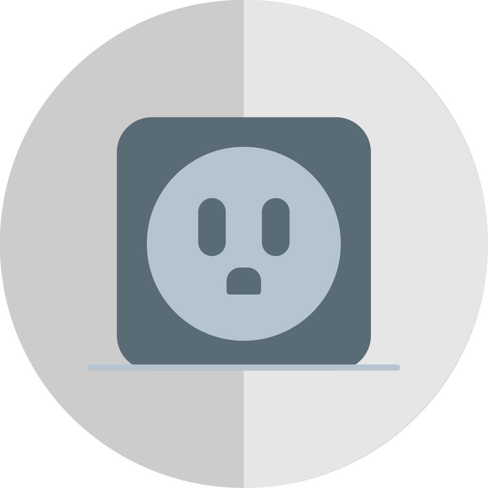 Power Socket Flat Scale Icon vector