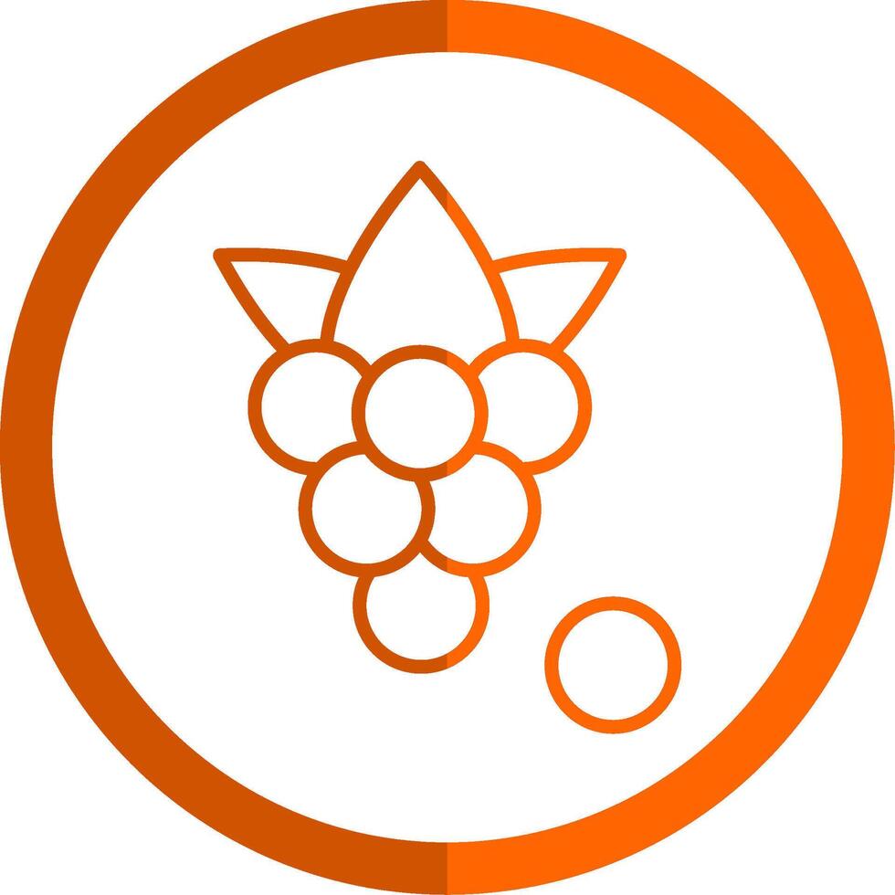 Boysenberries Line Orange Circle Icon vector