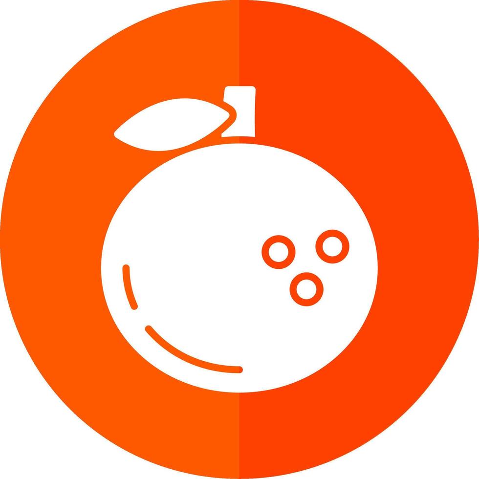 Clementine Glyph Red Circle Icon vector