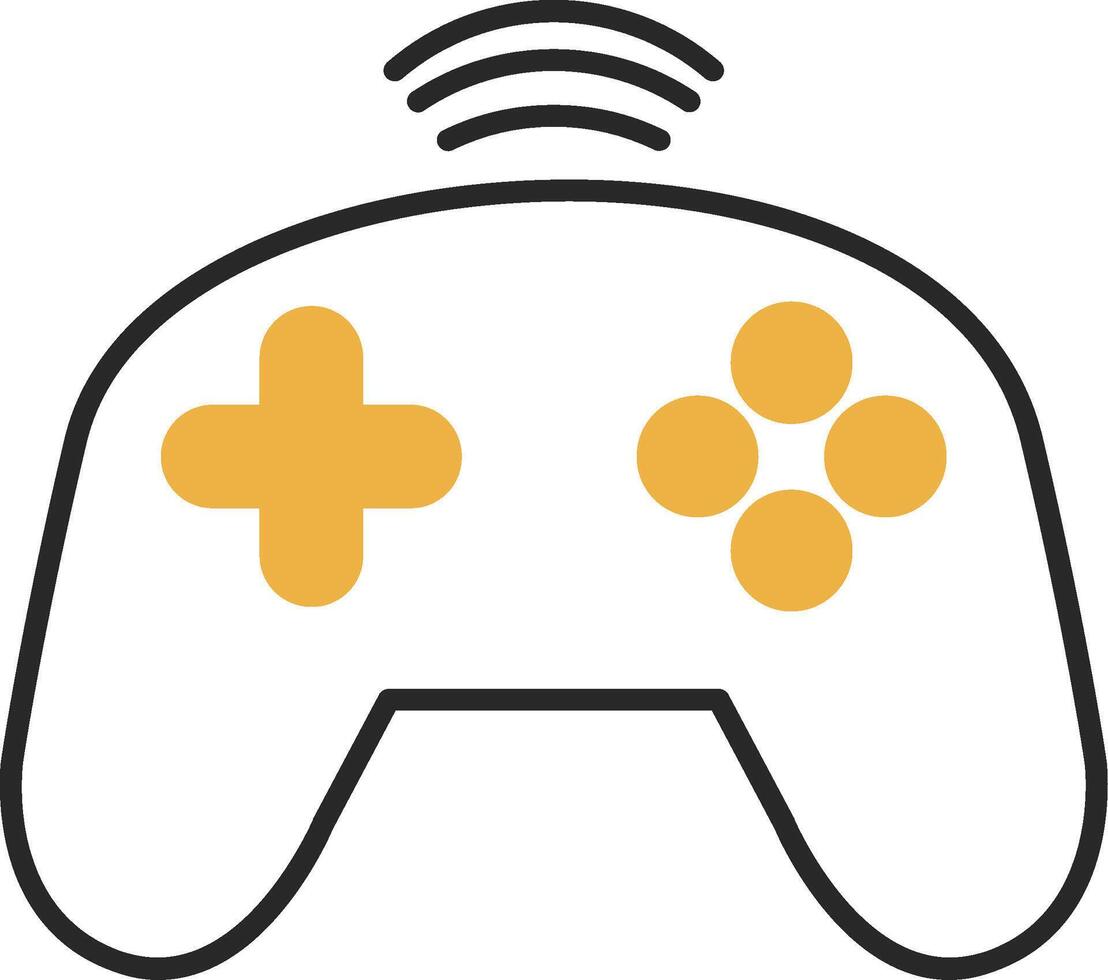 Controller Skined Filled Icon vector