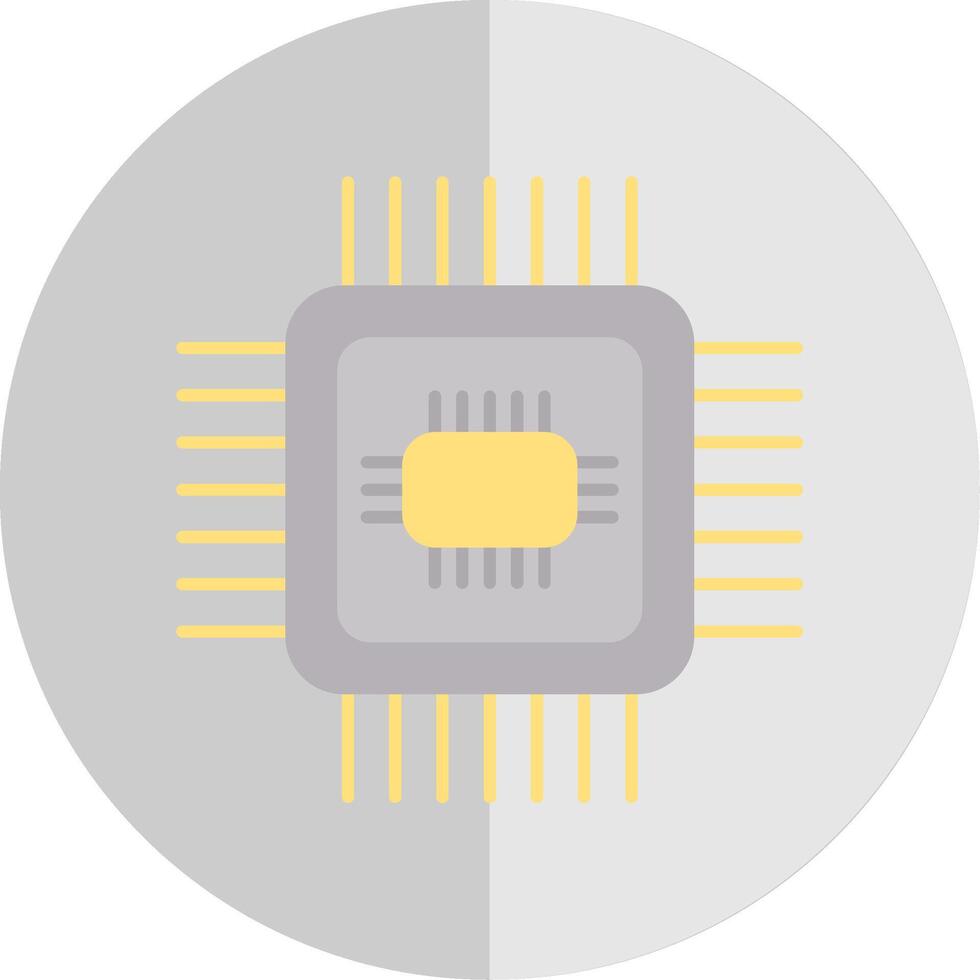 Cpu Flat Scale Icon vector