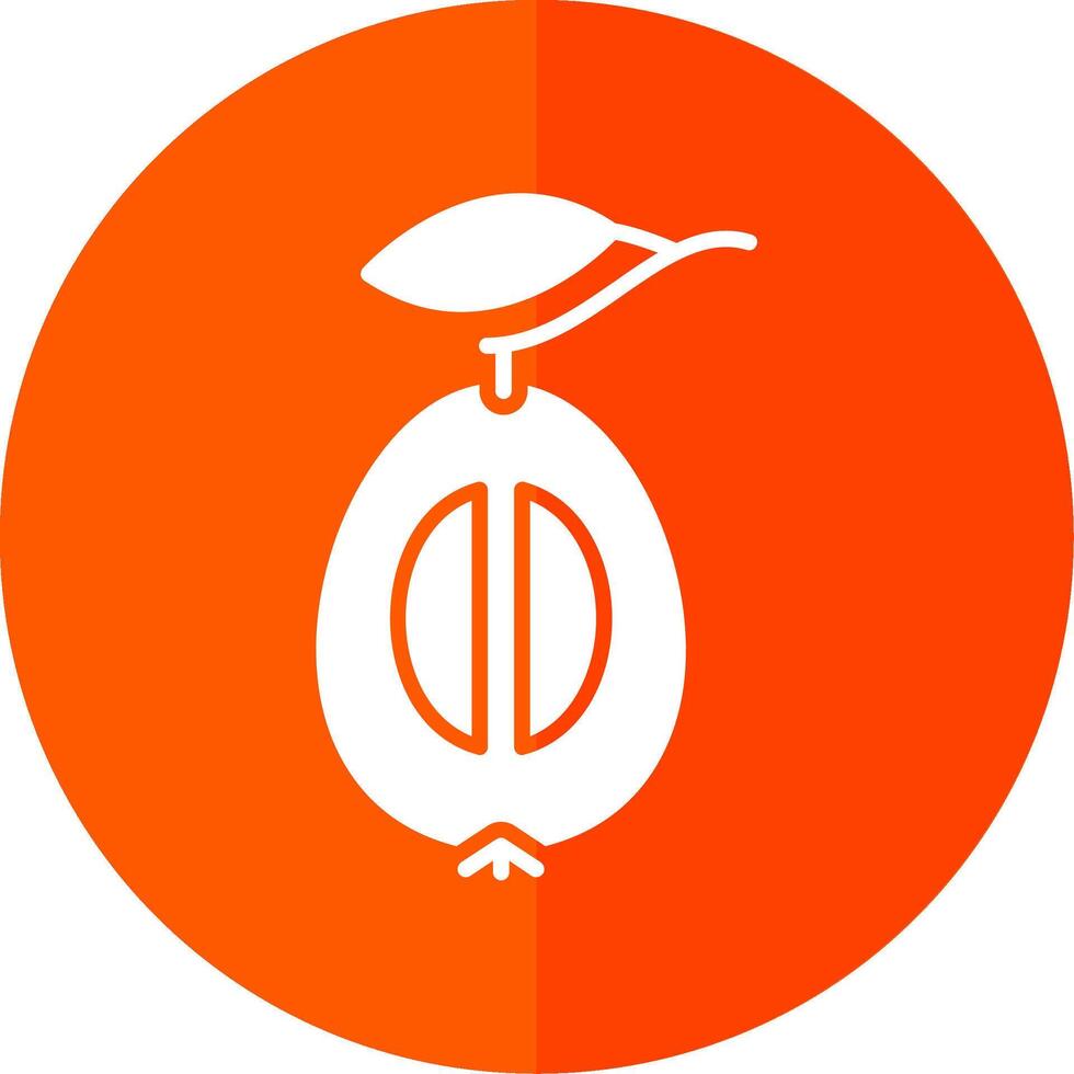 Loquat Glyph Red Circle Icon vector