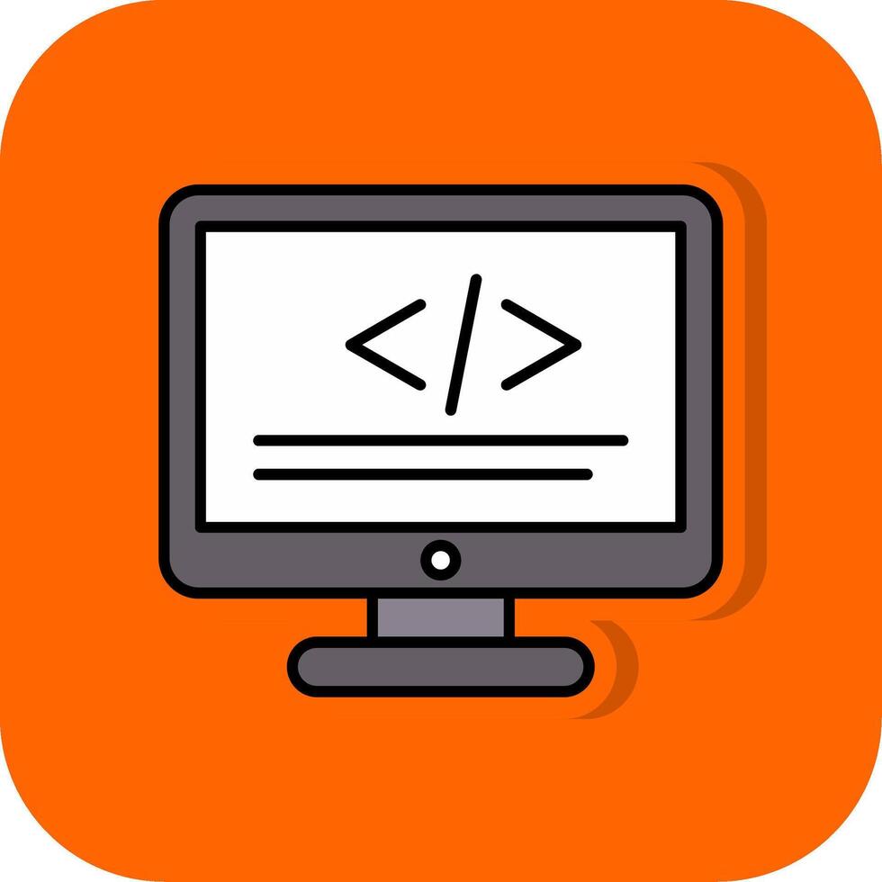 Programming Filled Orange background Icon 42985288 Vector Art at Vecteezy