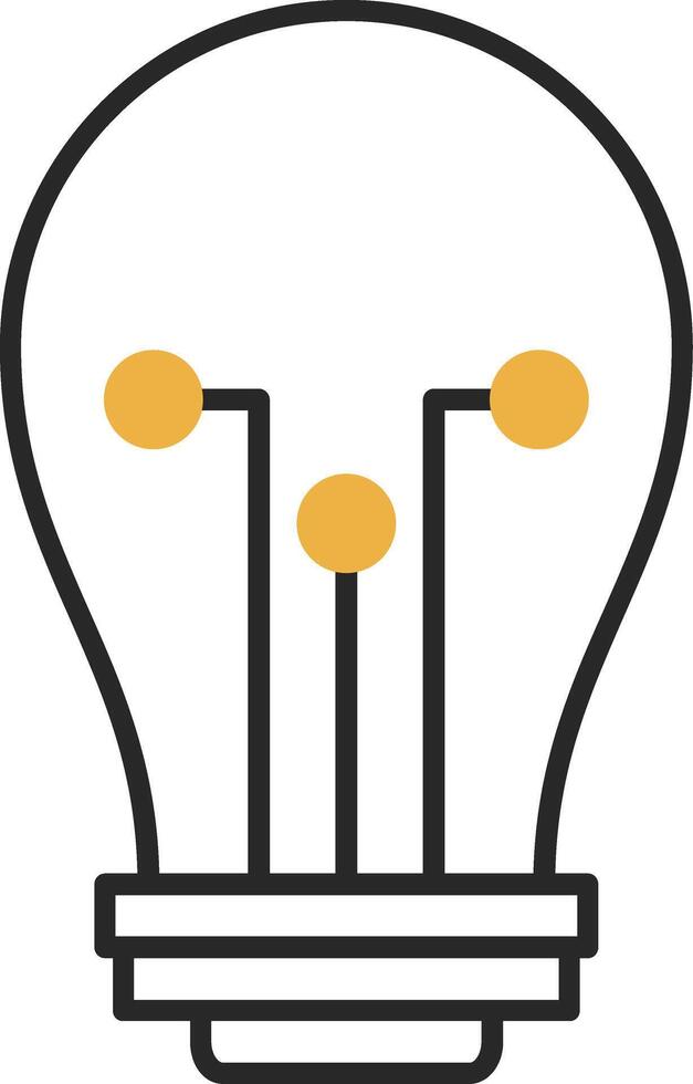 Bulb Skined Filled Icon vector