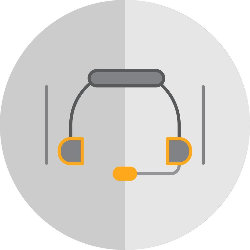 Headset Flat Scale Icon vector