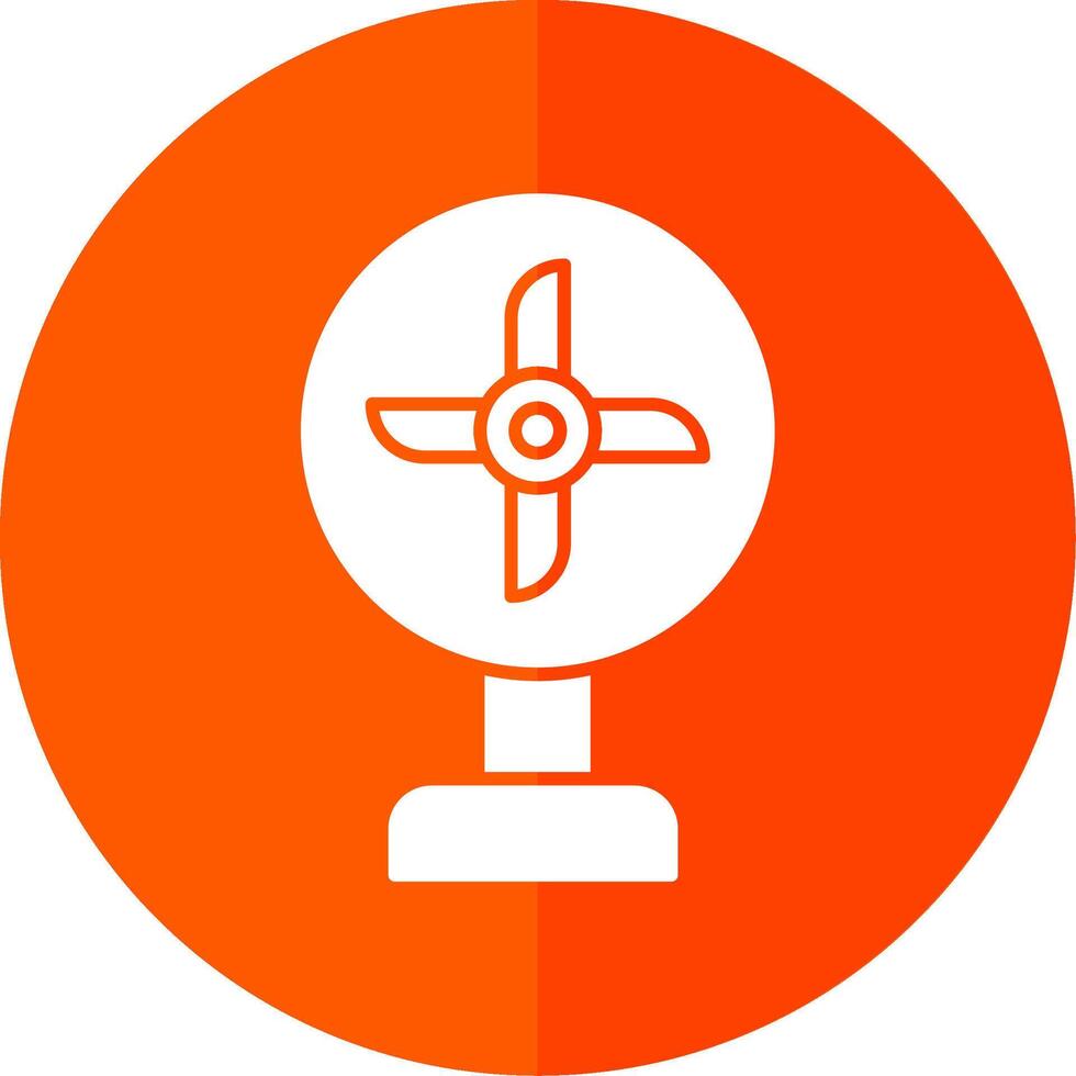 Fan Glyph Red Circle Icon vector