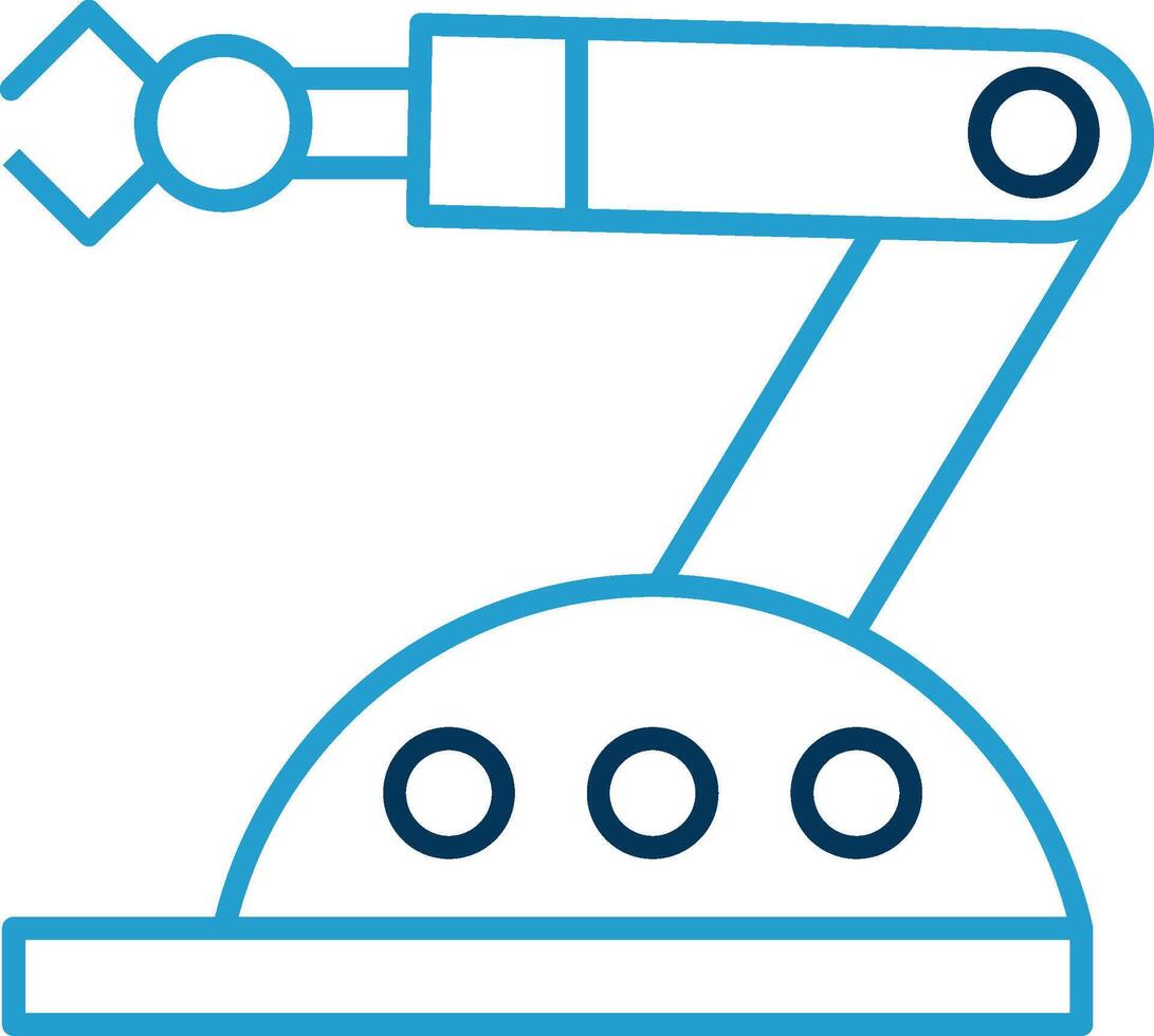 Assembly Line Blue Two Color Icon vector