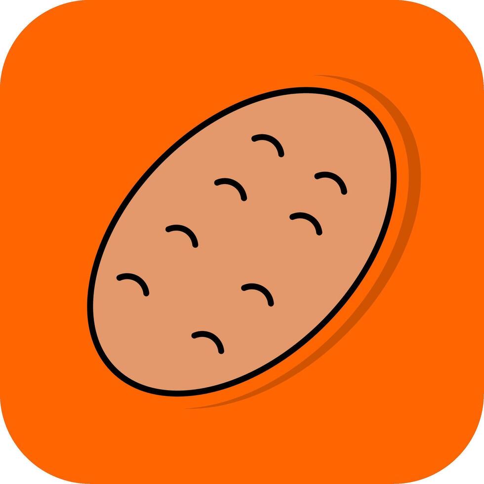 patata lleno naranja antecedentes icono vector