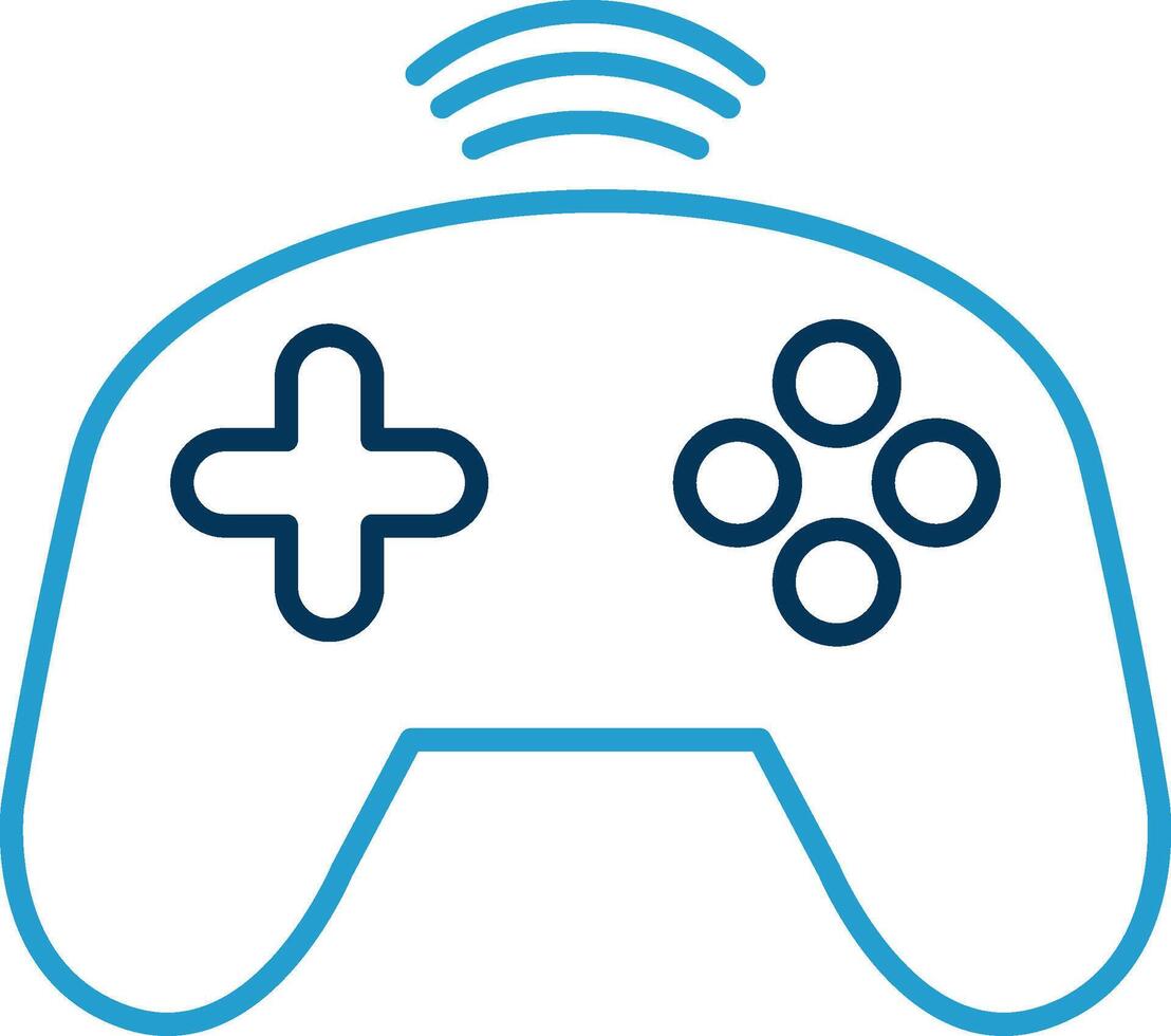 Controller Line Blue Two Color Icon vector