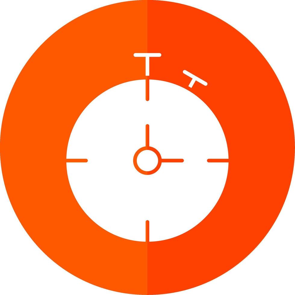Chronometer Glyph Red Circle Icon vector