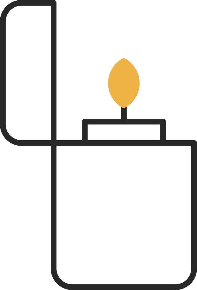 Zippo Skined Filled Icon vector
