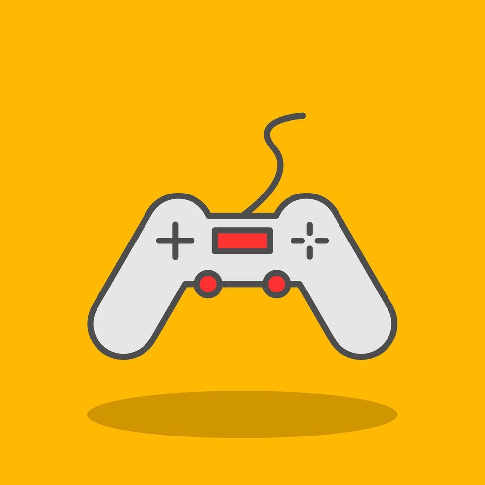 Gaming Filled Shadow Icon vector