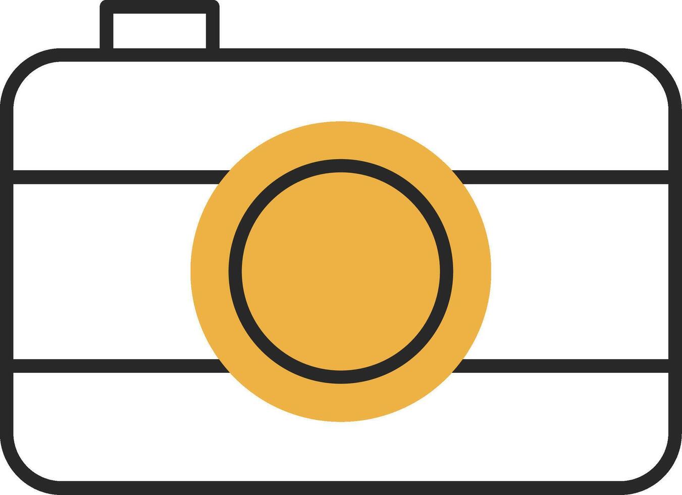 Old Came Skined Filled Icon vector