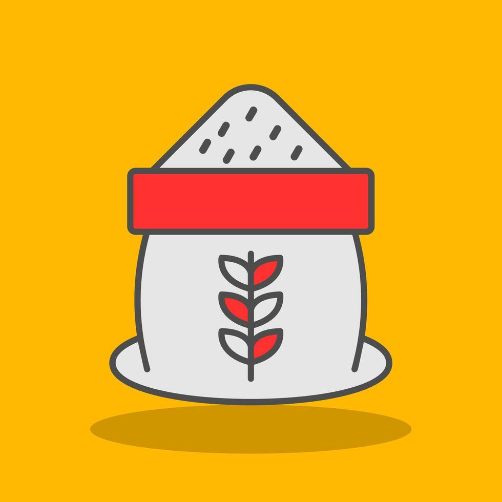Grain Filled Shadow Icon vector