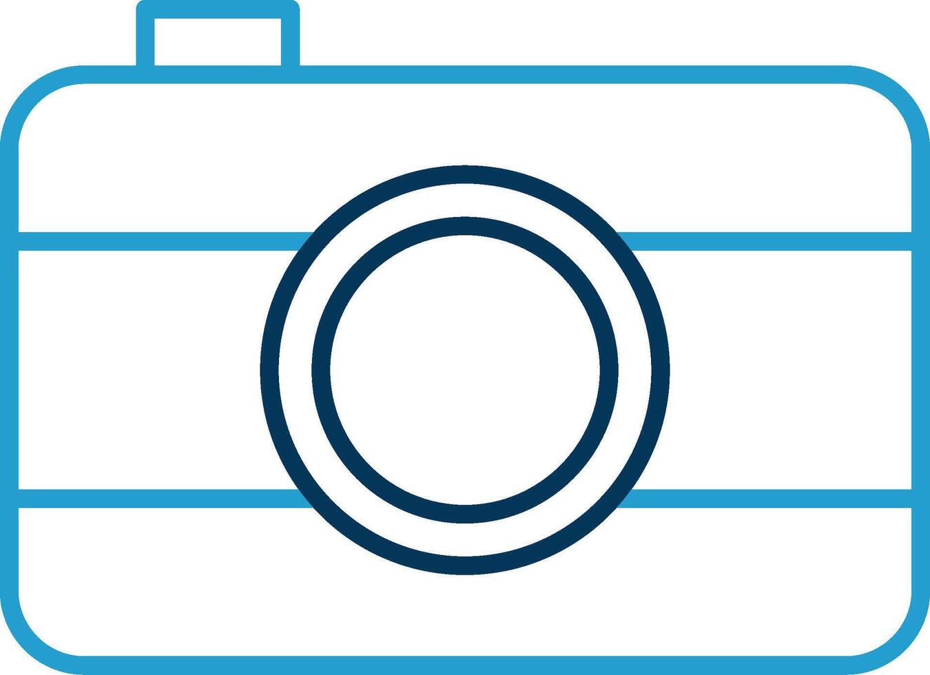 Old Came Line Blue Two Color Icon vector