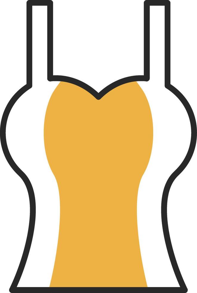 Tanktop Skined Filled Icon vector