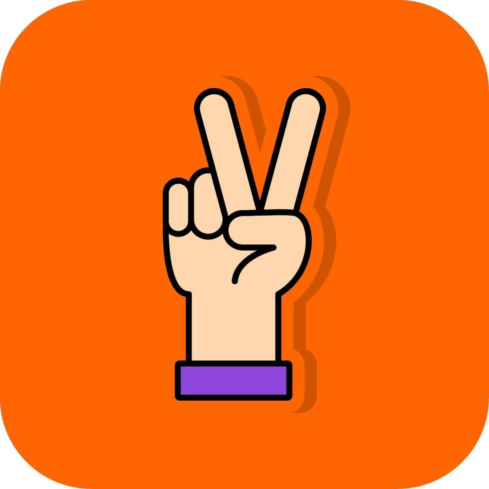 Peace Filled Orange background Icon vector
