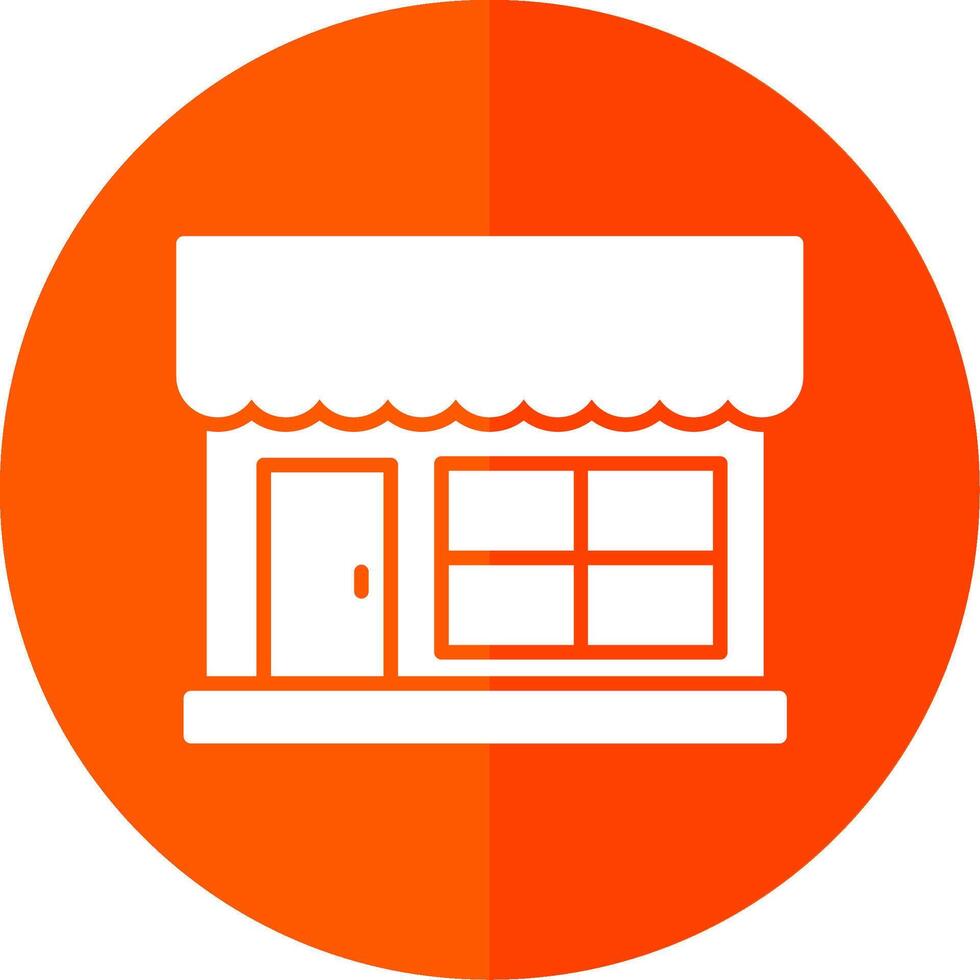 Grocery Store Glyph Red Circle Icon vector