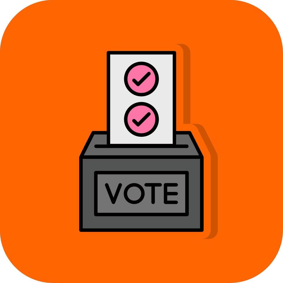 votación lleno naranja antecedentes icono vector