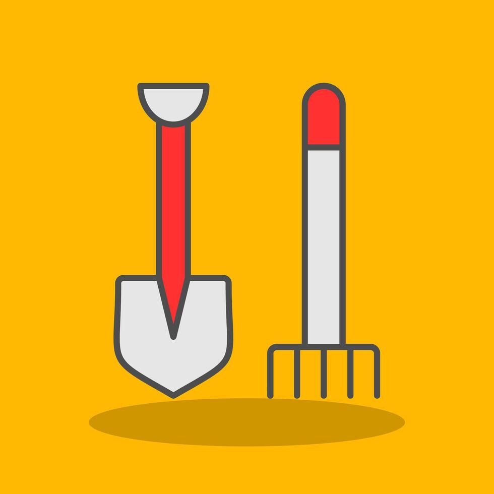 Pitchfork Filled Shadow Icon vector