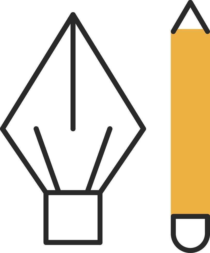 Pencil Skined Filled Icon vector