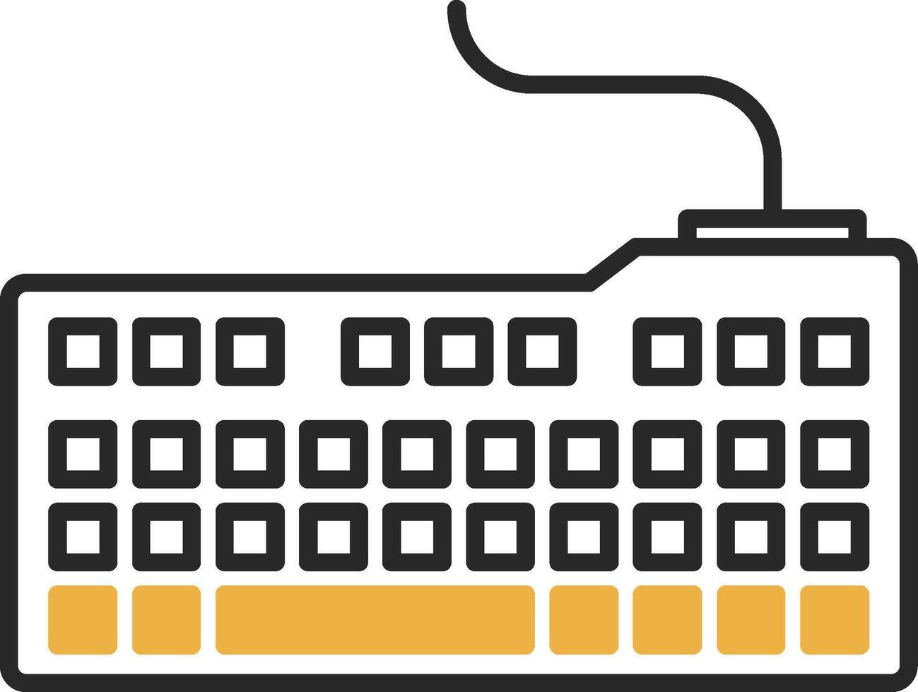 Keyboard Skined Filled Icon vector