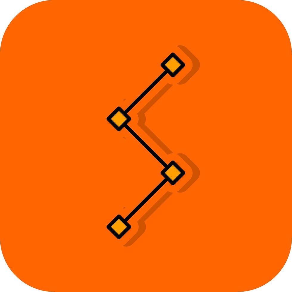 Path Filled Orange background Icon vector