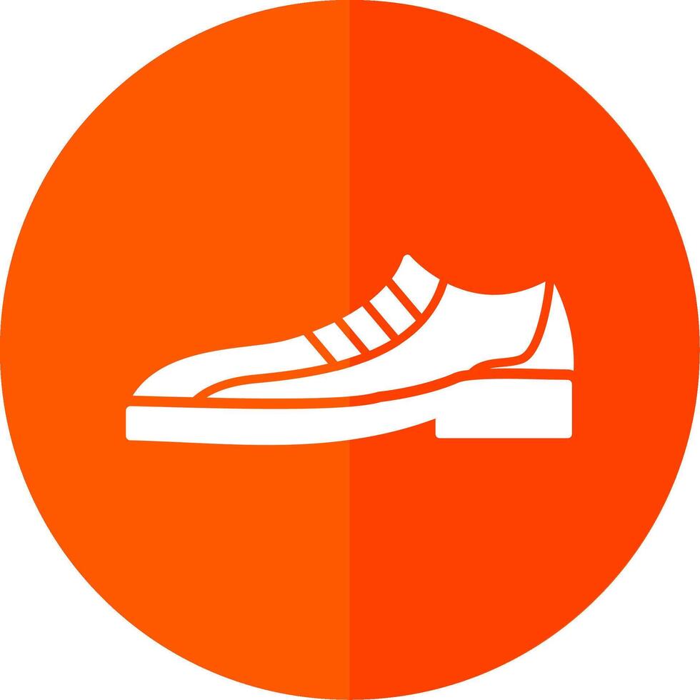 Formal Shoes Glyph Red Circle Icon vector