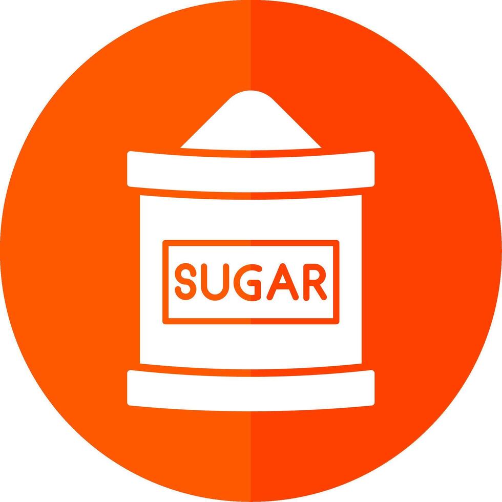 Sugar Bag Glyph Red Circle Icon vector