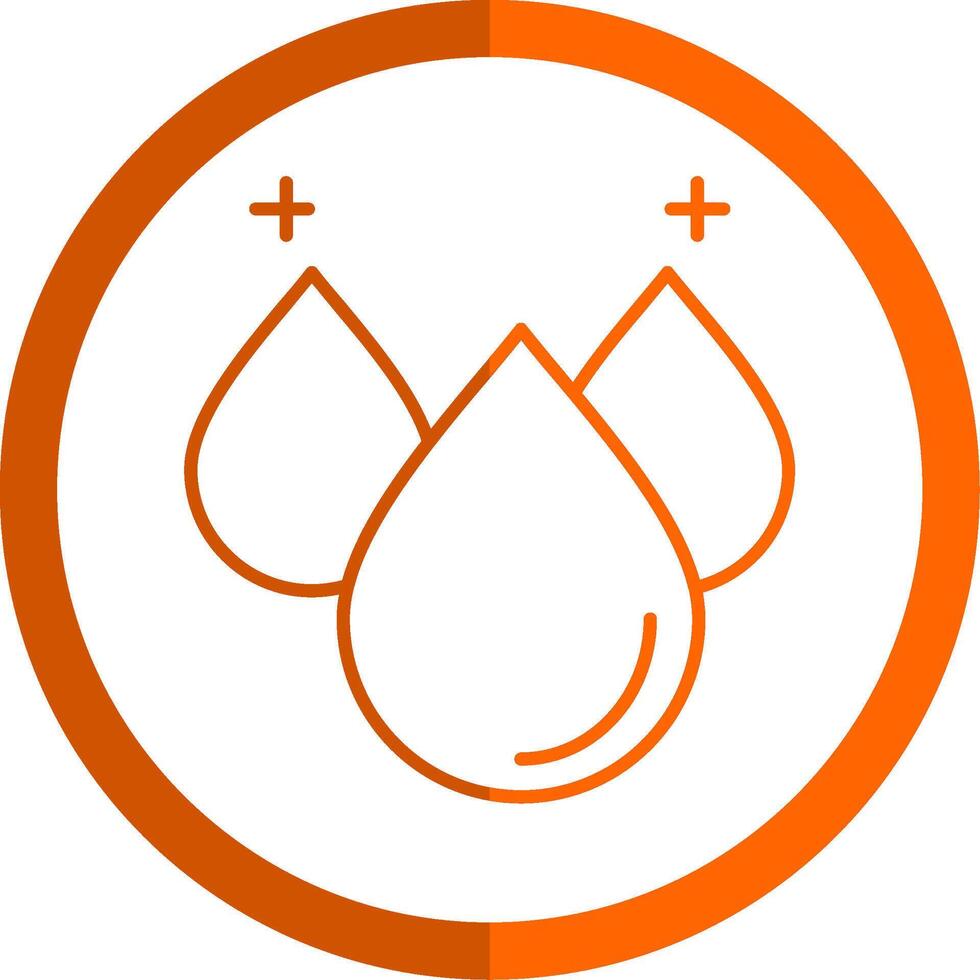 Blood Line Orange Circle Icon vector