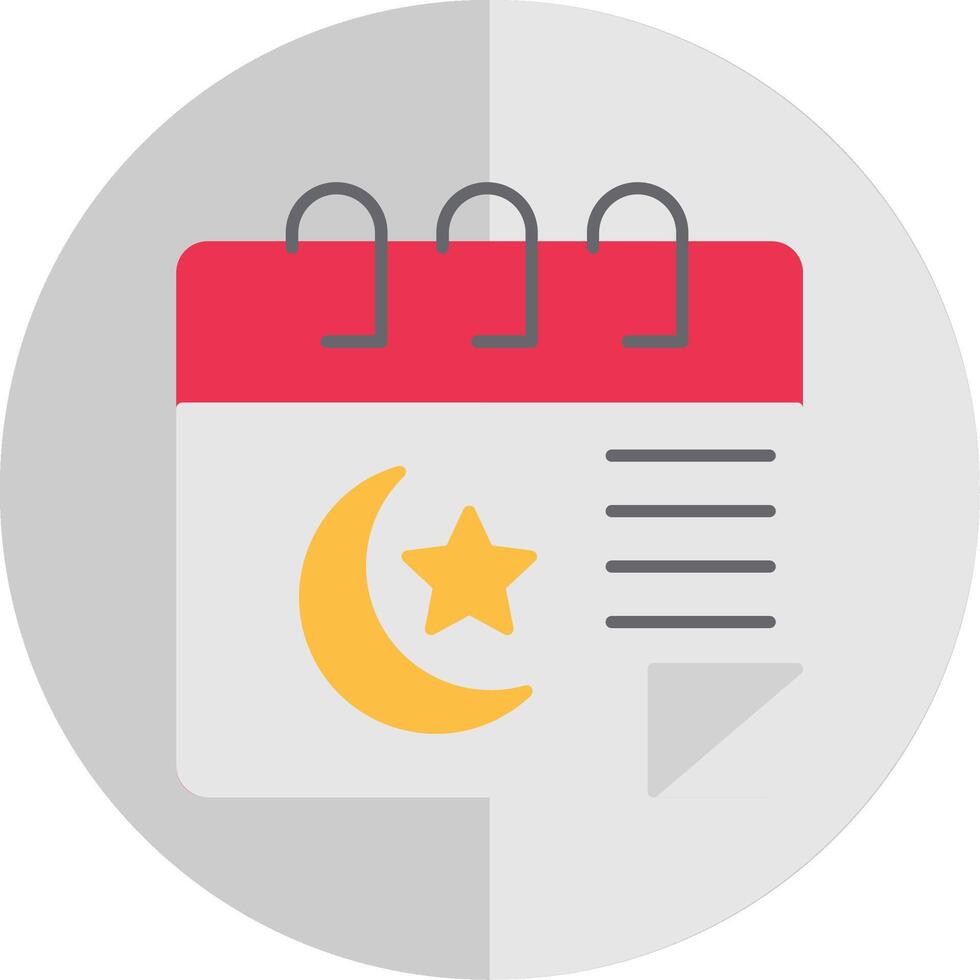 Calendar Flat Scale Icon vector