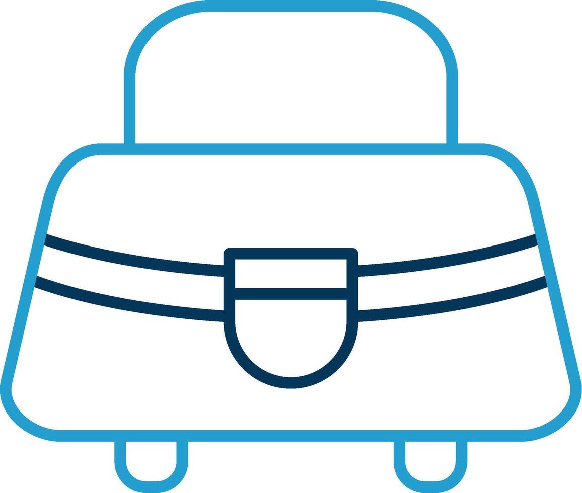 Purse Line Blue Two Color Icon vector