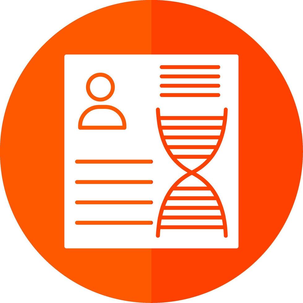 DNA Glyph Red Circle Icon vector