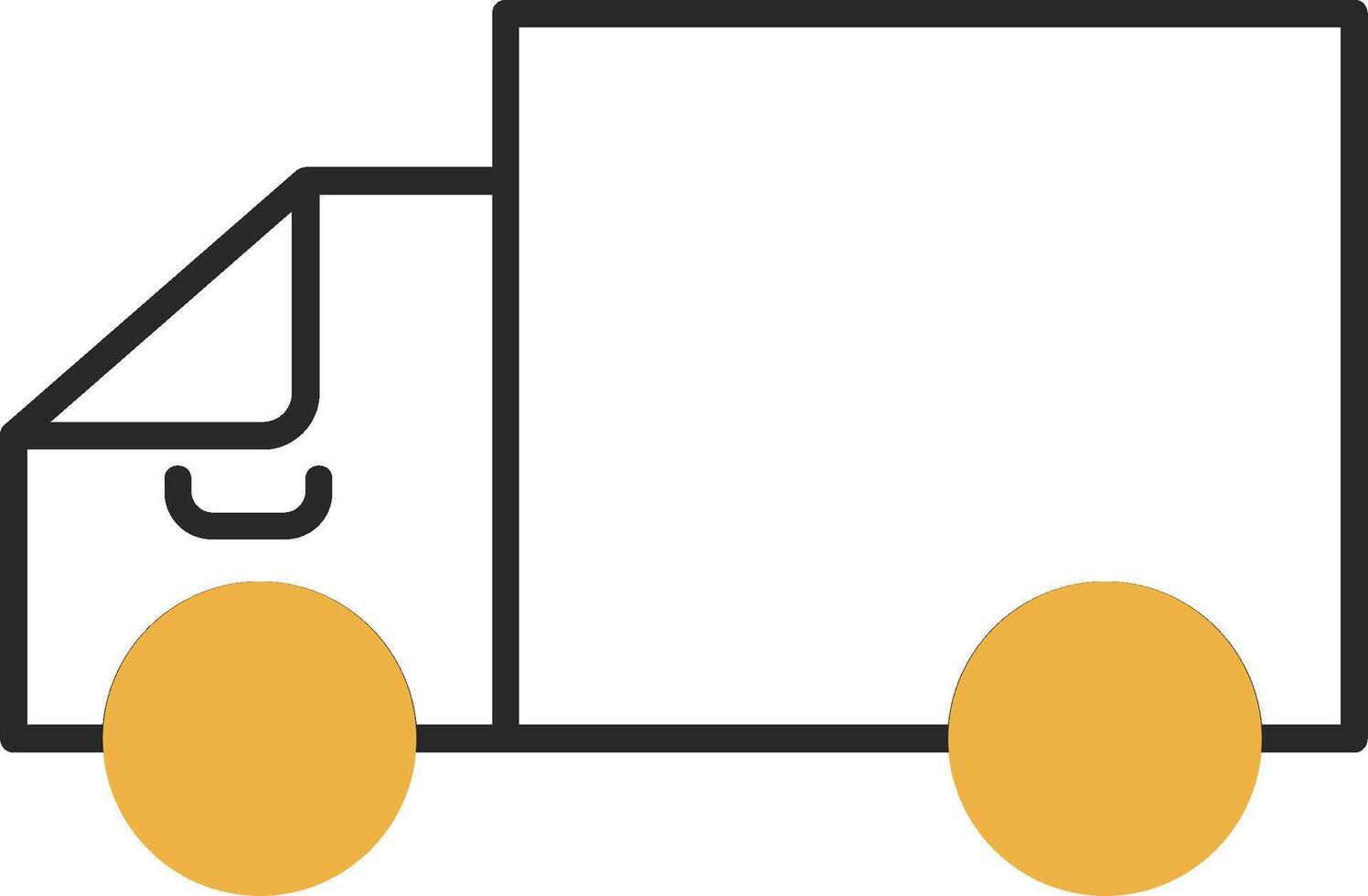 Delivery Truck Skined Filled Icon vector