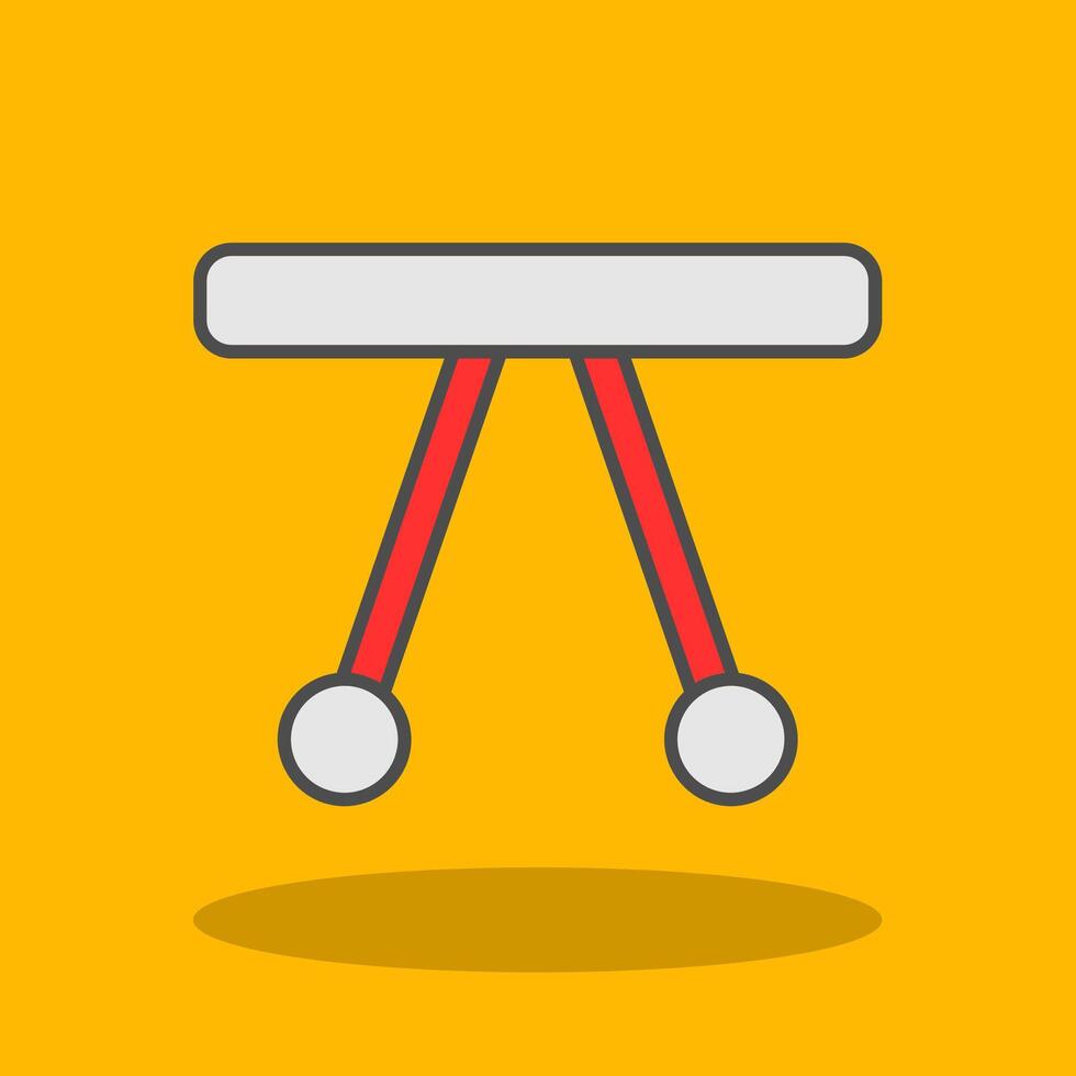 Swinging Cradle Filled Shadow Icon vector