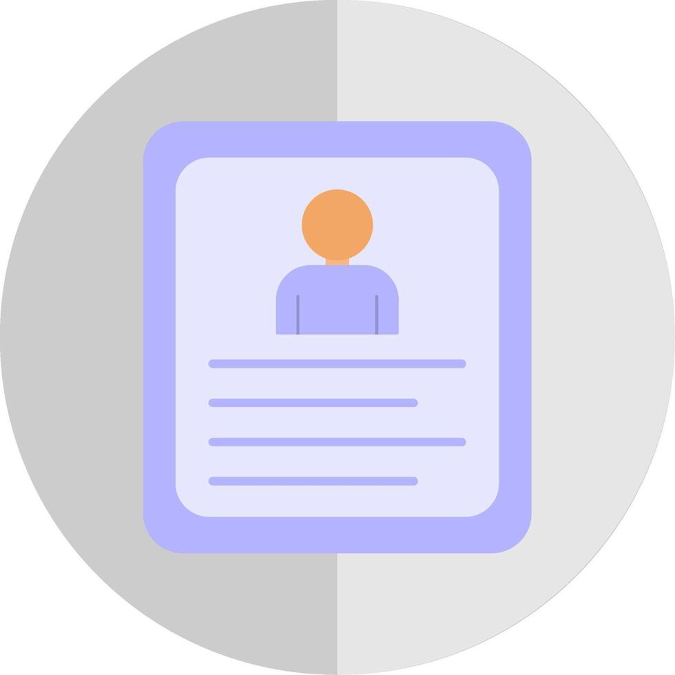 Curriculum Vitae Flat Scale Icon vector