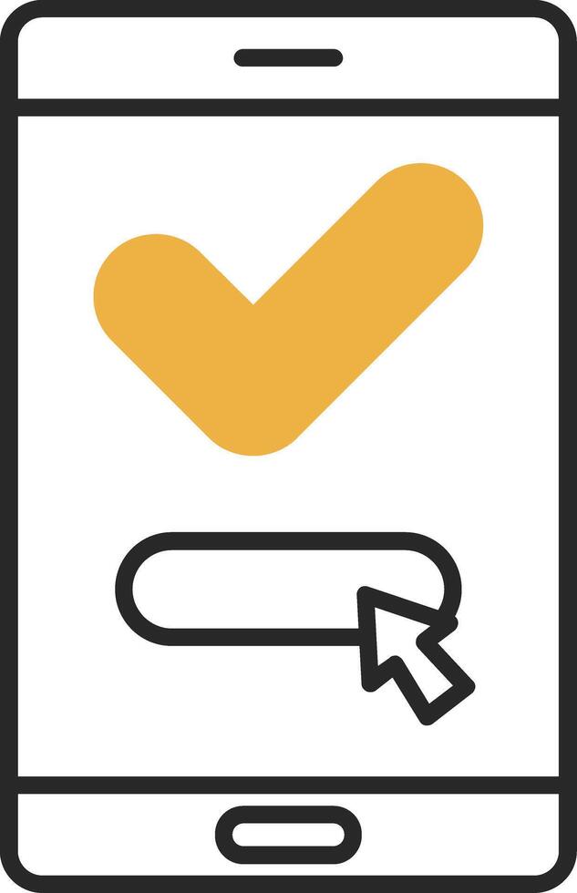 Order Skined Filled Icon vector
